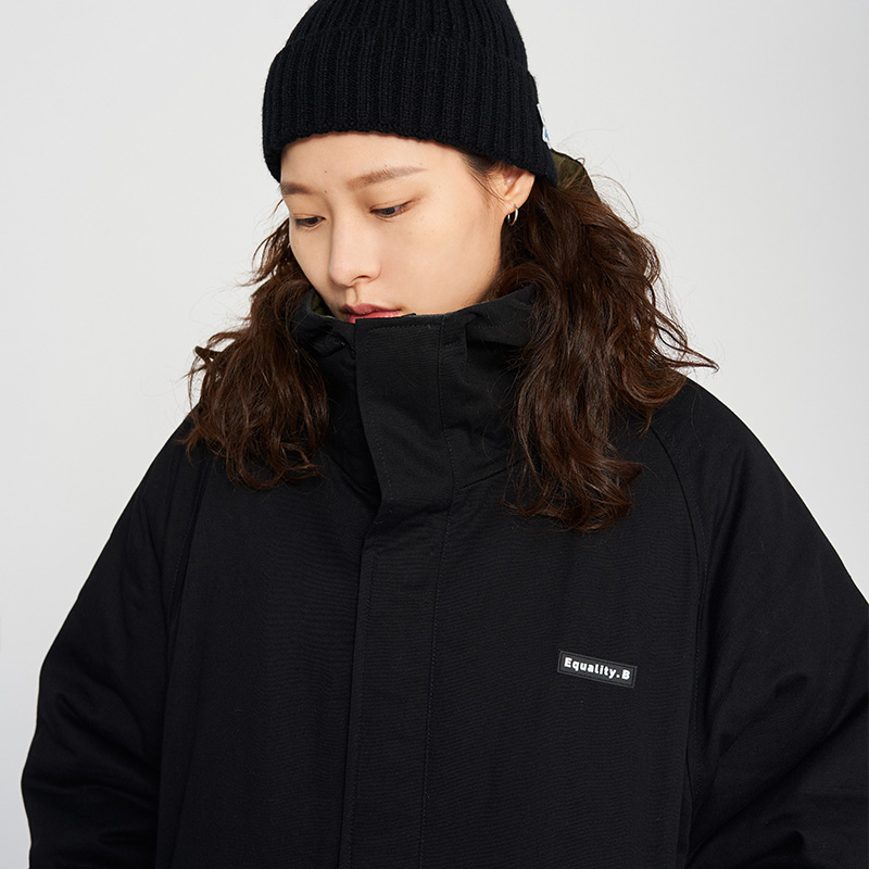 Equality tooling padded jacket men's hooded fashion brand loose short padded jacket men's padded jacket winter thickening