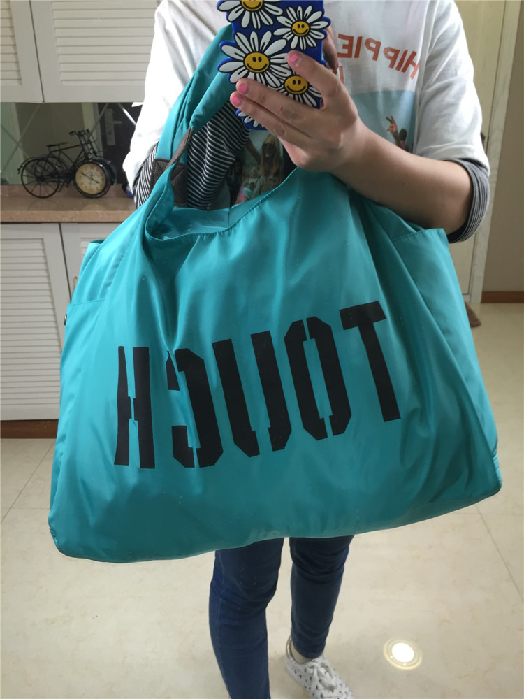 letters korean version of the single shoulder nylon leisure bag large - capacity cloth handbags shopping bags square dance travel bags