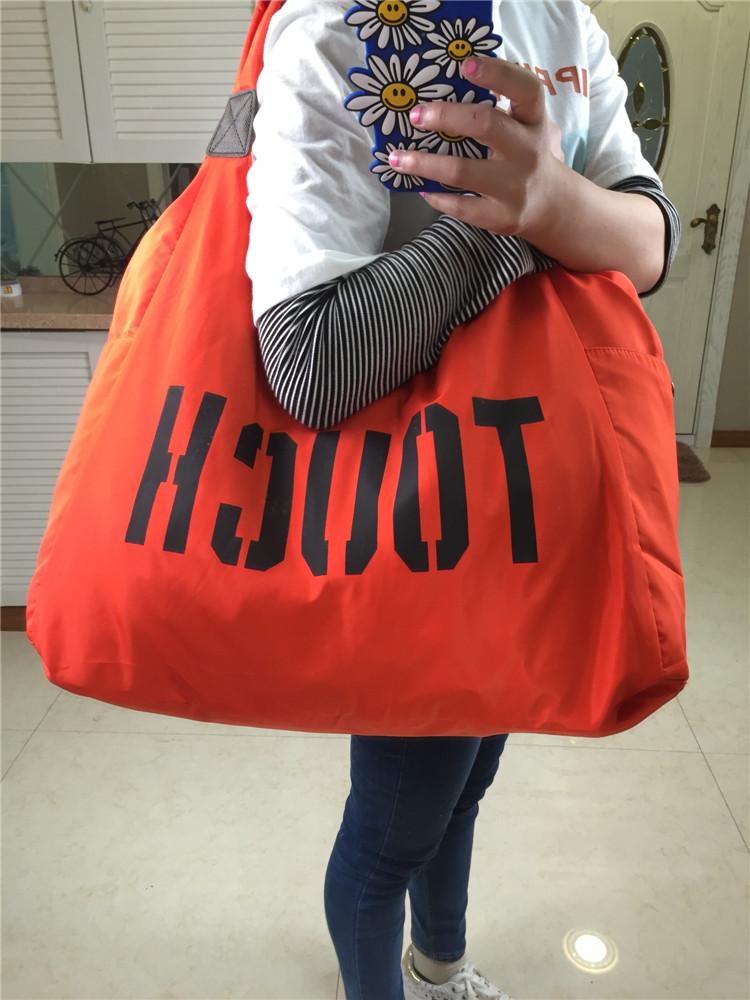 letters korean version of the single shoulder nylon leisure bag large - capacity cloth handbags shopping bags square dance travel bags