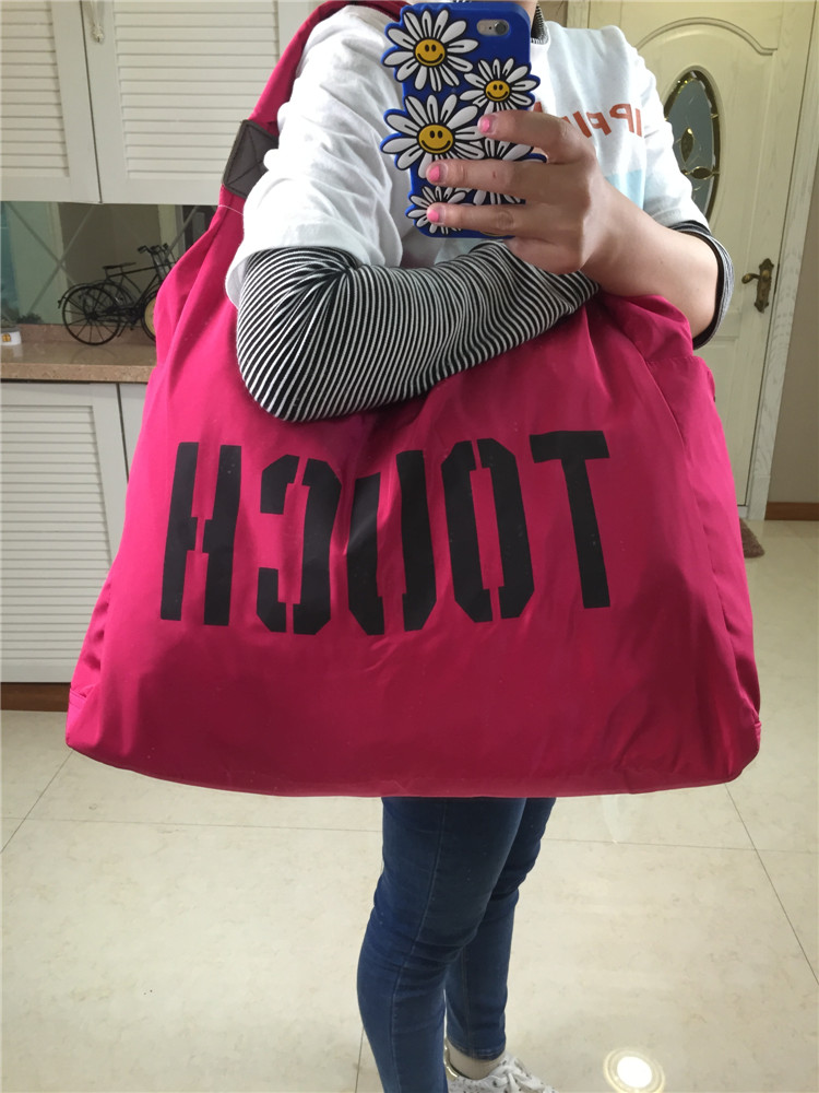 letters korean version of the single shoulder nylon leisure bag large - capacity cloth handbags shopping bags square dance travel bags