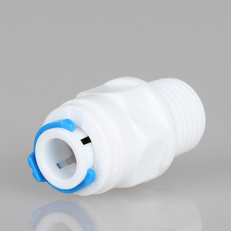 k1044 water purifier connector small t33 post active carbon 2-part qui connect straight through 2-part external thread straight through connector