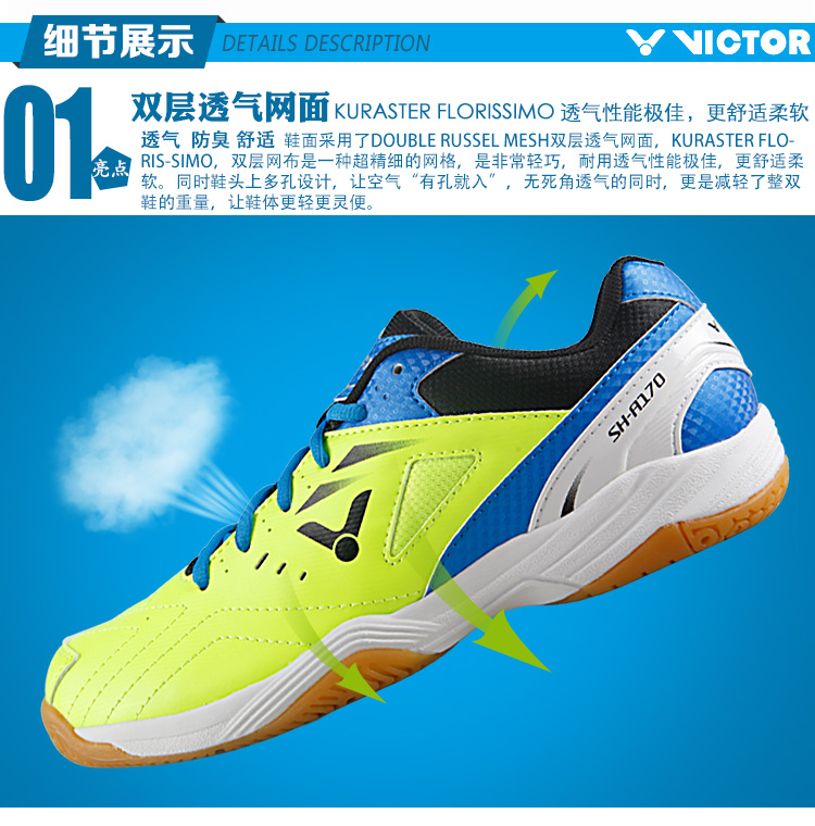 Chaussures de Badminton uniGenre VICTOR - Ref 841543 Image 10