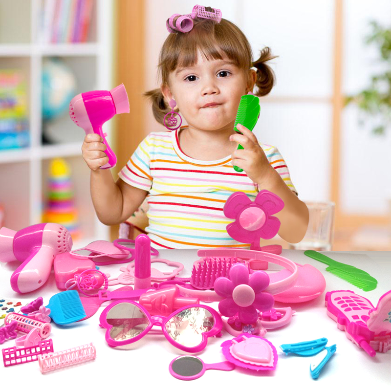 仿真兒童化妝品發飾品盒玩具套裝小女孩女童公主過家家梳妝臺玩具