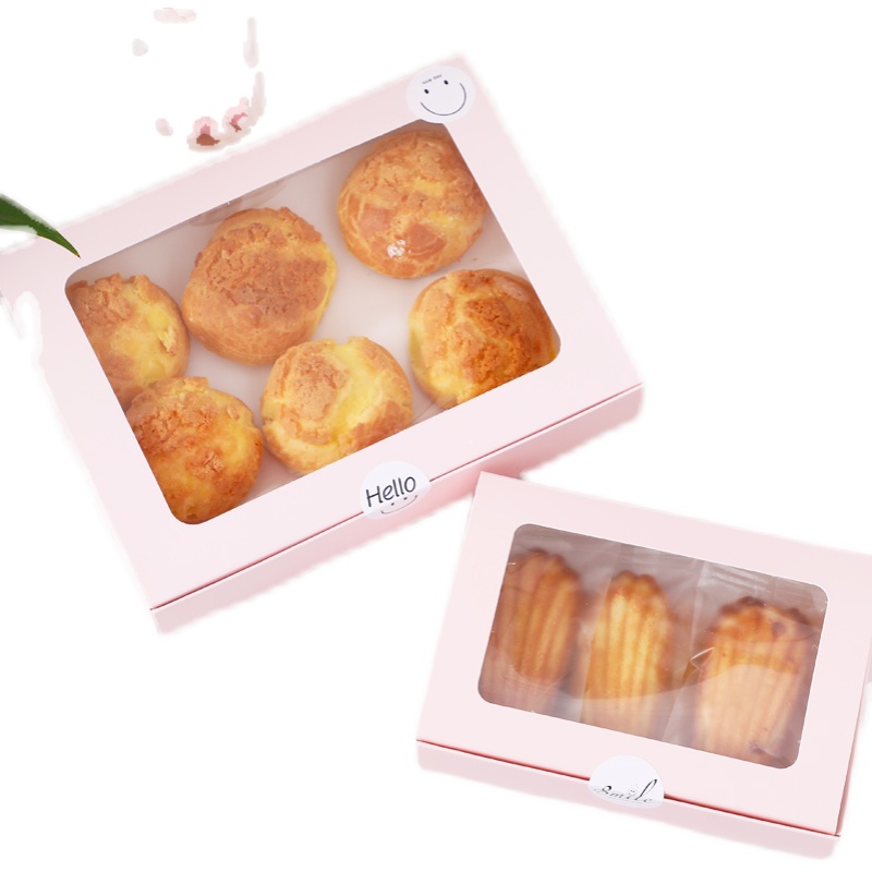 Picnic Afternoon Tea Snack Daifuku Egg Yolk Crisp Hug Roll Box Macaron Puff Snowflake Crisp Packing Box
