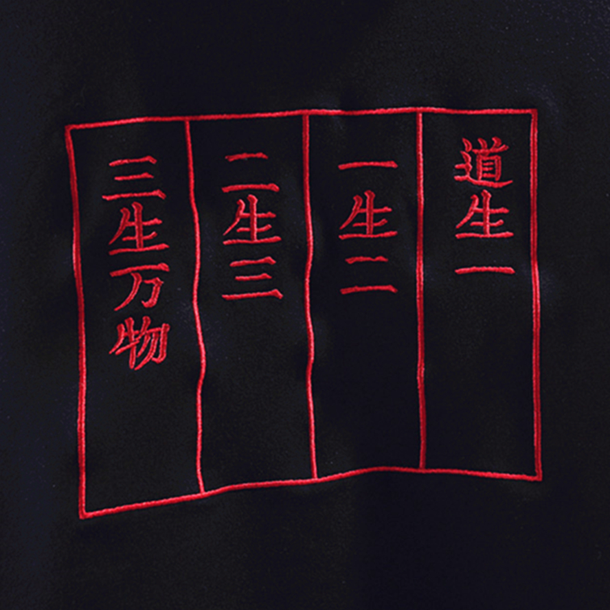 Super Long Sleeve Fake Two Pieces Improved Cheongsam Plate Buckle Retro Chinese Style Dark Series High Waist Short T-Shirt Hooded Hood