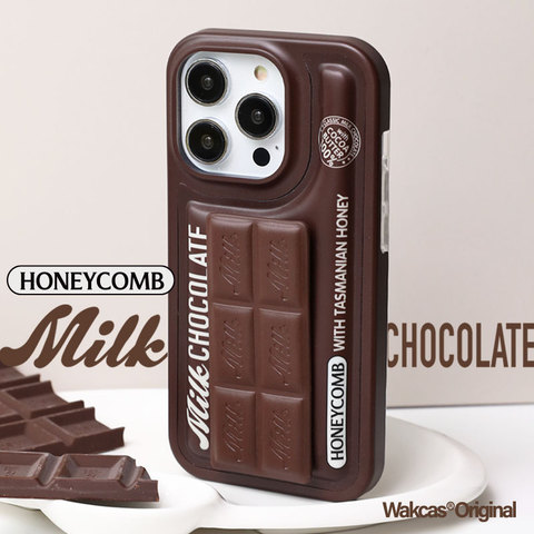 Milk Chocolate Kickstand Bracket New 3D 15, 14, 13, 12, 11 iPhone Case