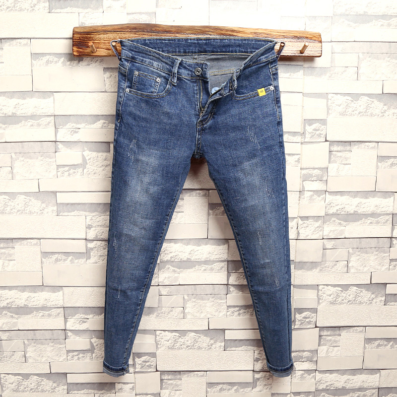 le printemps et l'été de nouveaux produits ins étiquetage lavage à l'eau bleu neuf points jeans pour hommes de la marque tide pieds pantalon de jeunes minimaliste joker 9 pantalons le printemps et l'été de nouveaux produits ins étiquetage lavage à l'eau bleu neuf points jeans pour hommes de la marque tide pieds pantalon de jeunes minimaliste joker 9 pantalons