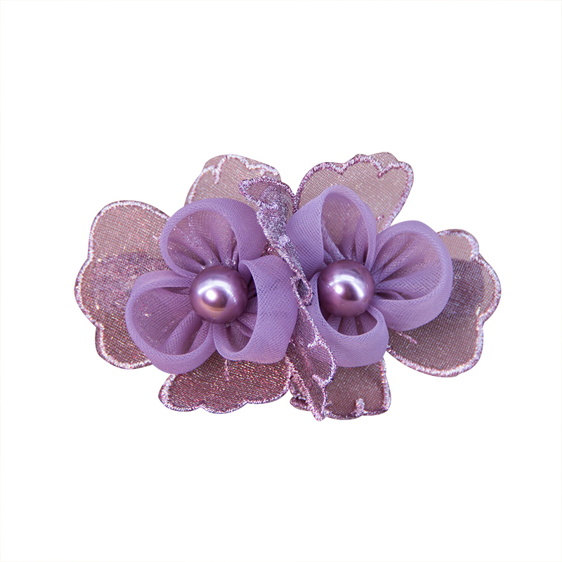 2022 Internet Influencer Hairpin Women's New Autumn and Winter Embroidery Bow Barrettes Small Hair Volume Back Head Hair Accessories Ladies Headdress