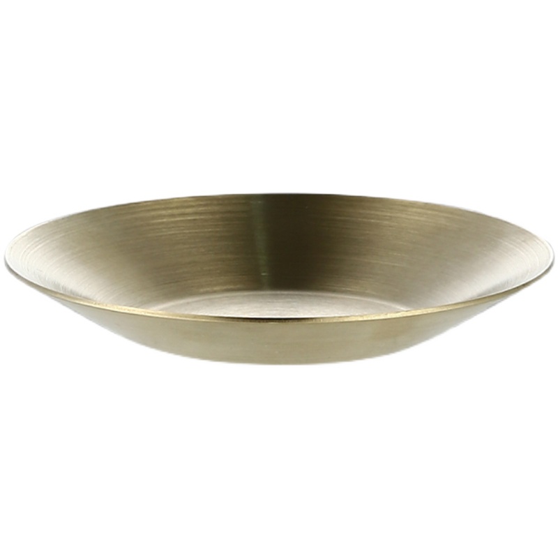 304 Stainless Steel Sauce Dish round Small Plate Vegetable Dish Commercial Cold Dish Dish Gold Saucer Dish Korean Tableware