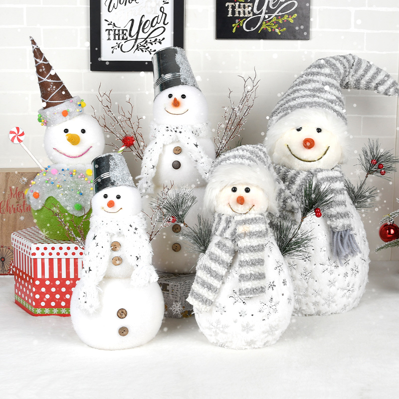 cistmas decorations simution floing candy snowman set decoration shop shop window counter scene yout