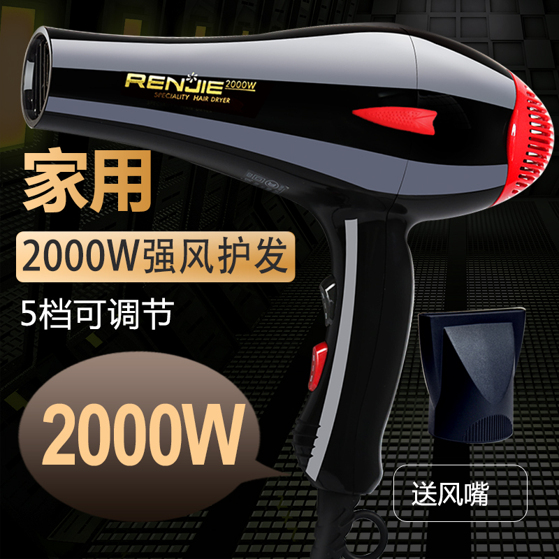 Renjie Hair Dryer 822 High Power Heating and Cooling Air 2000W Home Hair Salon Pet Thermostatic Hair Care Hair Dryer