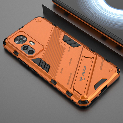 Orange — New Punk Armor Tough Shockproof Hybrid MagSafe Compatible Kickstand 12T, 12T Pro Phone Case