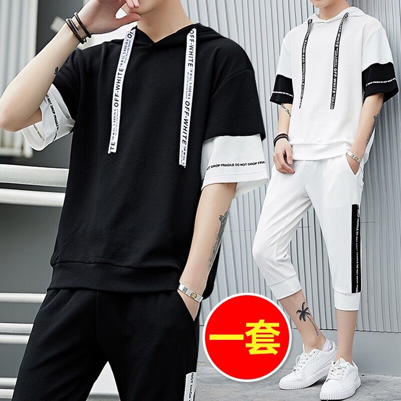 des hommes à manches courtes t-shirt de l'été version coréenne de la tendance casual marée de la marque de sport des hommes adaptés aux élèves robe de couples robe robe d'été des hommes à manches courtes t-shirt de l'été version coréenne de la tendance casual marée de la marque de sport des hommes adaptés aux élèves robe de couples robe robe d'été