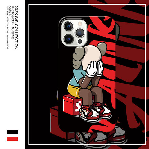 Crying KAWS Creative Matte 14, 13, 12 iPhone Case