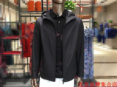 好货18新品 男士春秋款 黑色连帽 户外休闲系列 夹克 外