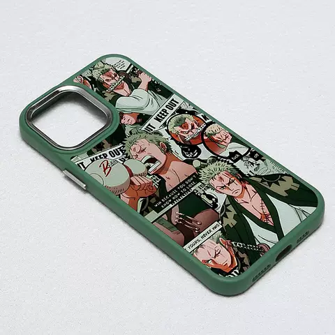 Roronoa Zoro Dynamic Anime Art Silicone TPU Phone Case for iPhone 17, 16, 15, 14, 13 and 12