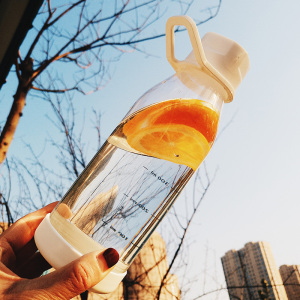 水杯塑料女学生可爱随手杯ins水瓶便携创意男生韩版简约杯子塑料