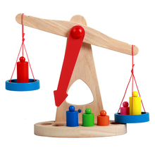 儿童玩具天平 叠叠乐积木 婴儿平衡启蒙 宝宝早教益智力木制玩具