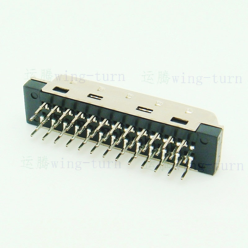 yunteng mdd50ma-180 scsi plug straight pin pcb male 50 core db straight pin