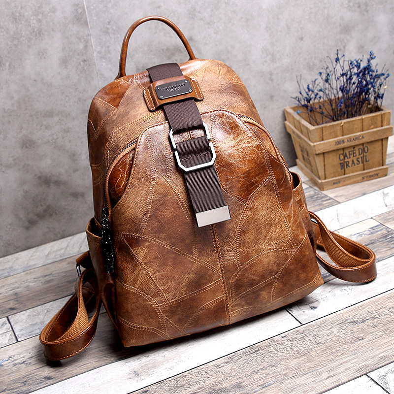 véritable sac à dos en cuir femme han édition de la marée 2019 nouvelle mode joker de grande capacité casual en cuir souple, seule épaule messenger sac à dos véritable sac à dos en cuir femme han édition de la marée 2019 nouvelle mode joker de grande capacité casual en cuir souple, seule épaule messenger sac à dos