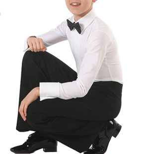 炫之舞 專業定制男童拉丁舞規定裝上衣比賽服國標襯衣考級標準服