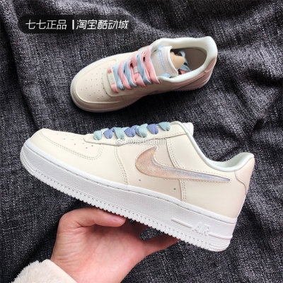NIKE AIR FORCE 1 AF1 空军一号果冻米白女子低帮板鞋 AH6827-100-淘宝网