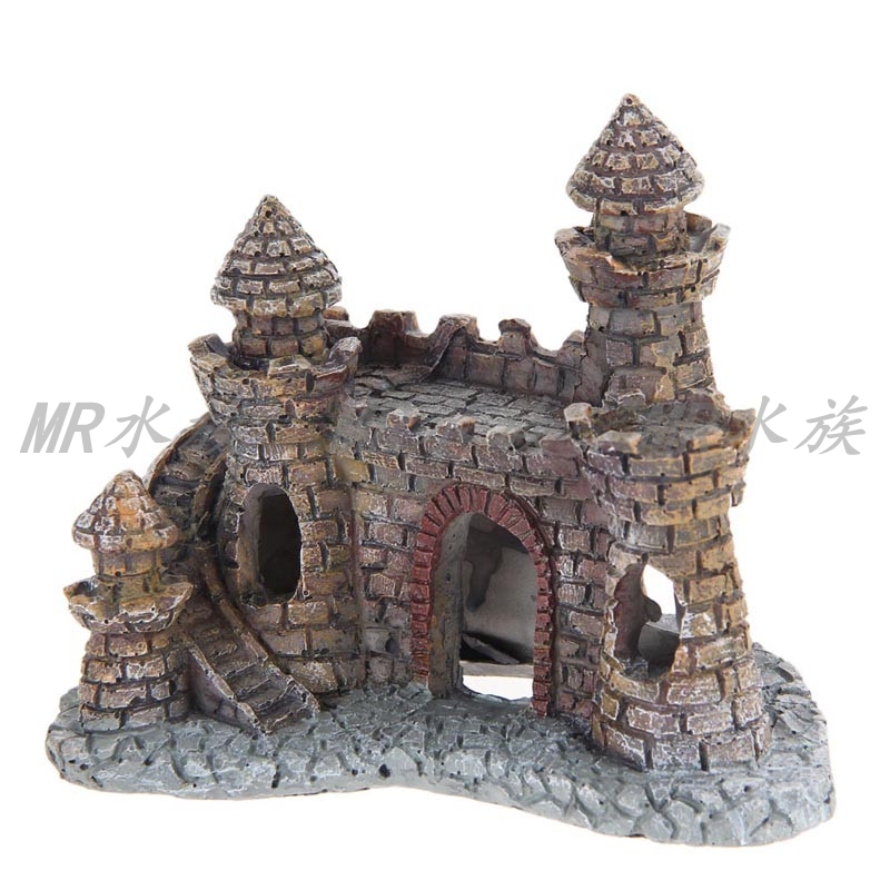 Free Shipping Castle Villa Fish Tank Landscape Decoration Aquarium Decoration Supplies House Rockery Resin Crafts