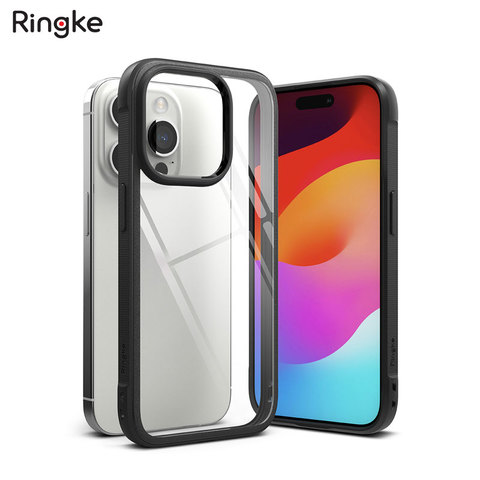Black — Ringke Transparent Clear Tough Shockproof Magnetic Magsafe Lanyard Strap 15, 15 Plus, 15 Pro, 15 Pro Max iPhone Case