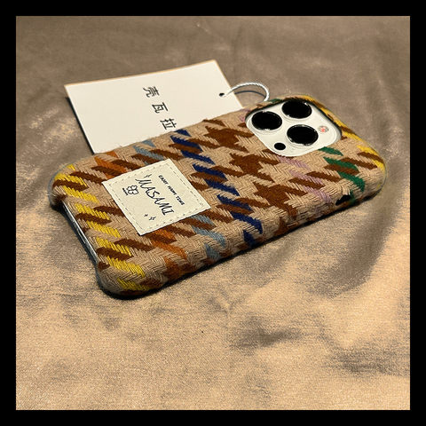 Chic Stylish Plover Pattern Winter Fabric Anti Sweat 15, 14, 13, 12 iPhone Case