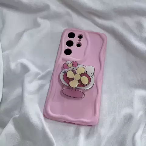 Hello Kitty Fan Phone Cases Covers For Girls Pink Silicone TPU Galaxy S23, Galaxy S23 Plus, Galaxy S23 Ultra, Galaxy S22, Galaxy S22 Plus, Galaxy S22 Ultra, Galaxy S21, Galaxy S21 Plus, Galaxy S21 Ultra,