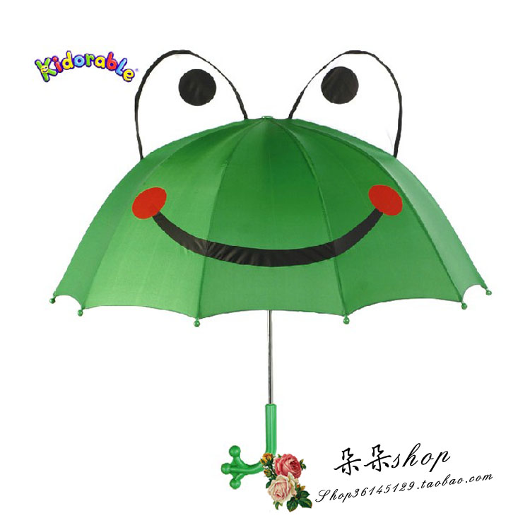 正品美國kidorable兒童雨傘男女童青蛙立體造型寶寶小童傘！