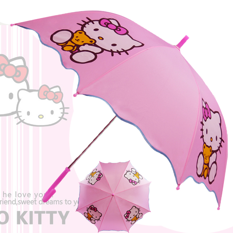 迪士尼兒童雨傘男女童半自動學生雨傘KT貓米奇多卡通小孩晴雨傘