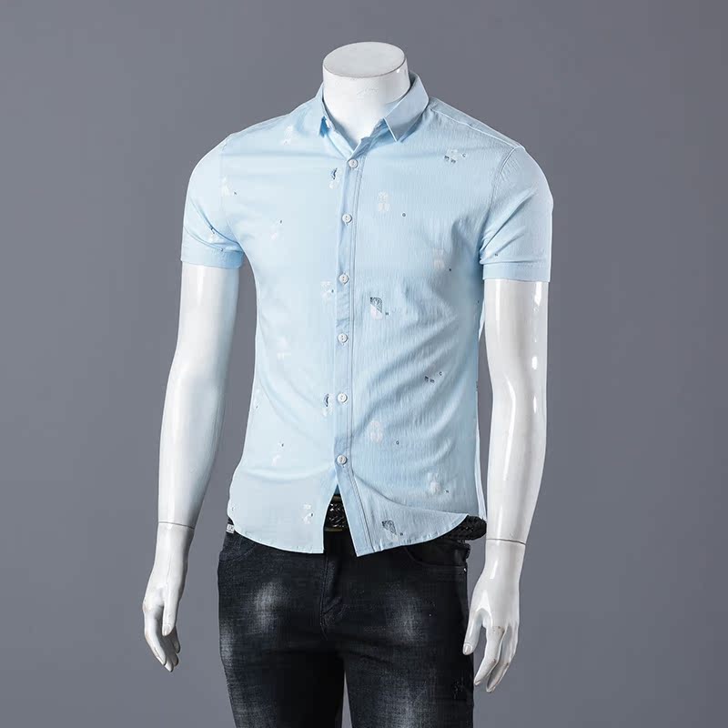 formal shirt with blue pant