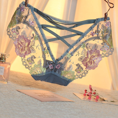 欧美宫廷刺绣性感透明网纱内裤女蕾丝镂空绑带火辣少妇诱惑纯棉档-淘宝网 欧美宫廷刺绣性感透明网纱内裤女蕾丝镂空绑带火辣少妇诱惑纯棉档-淘宝网