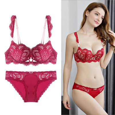 LD文胸套装上薄下厚小胸聚拢性感蕾丝内衣女大红结婚本命年胸罩新-淘宝网 LD文胸套装上薄下厚小胸聚拢性感蕾丝内衣女大红结婚本命年胸罩新-淘宝网