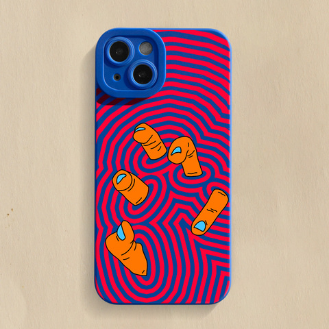 Blue — Creative Fingers Trippy 15, 14, 13, 12 iPhone Case