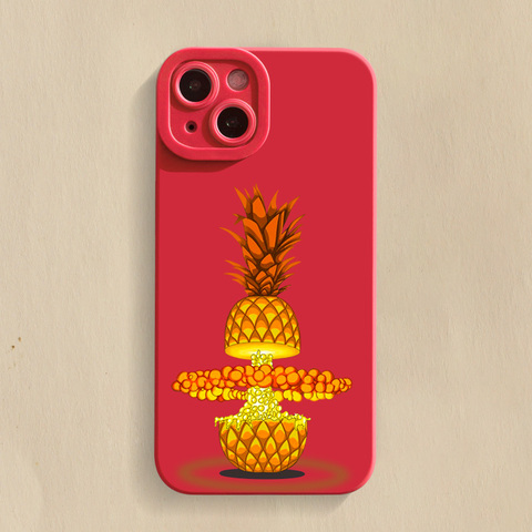 Red — Atomic Pineapple New Illustration 15, 14, 13, 12 iPhone Case