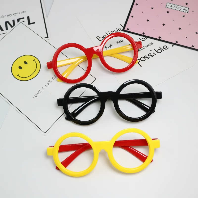 新款兒童眼鏡框無鏡片鏡架韓版男女童眼鏡架寶寶小孩圓形眼睛框架