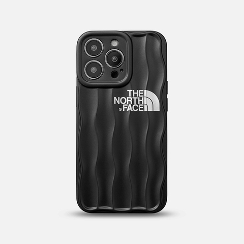 Black — New The North Face Ribbed Stripes 14, 13, 12 iPhone Case