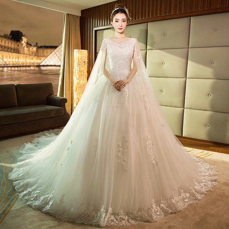 la lumière les principaux robe de mariée 2019 nouvelle de luxe de la longue queue de la star française de mariée lourd super sen sen lignes fantastique mince femelle la lumière les principaux robe de mariée 2019 nouvelle de luxe de la longue queue de la star française de mariée lourd super sen sen lignes fantastique mince femelle
