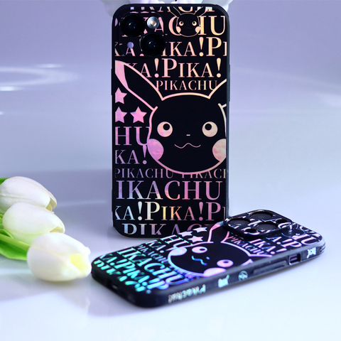 Pokémon Pikachu Laser Gradient Silicone TPU 14, 13, 12 iPhone Case