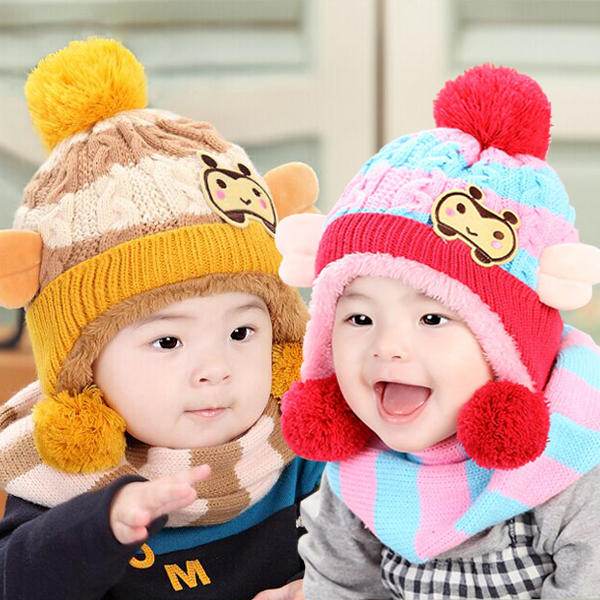 嬰兒帽子秋鼕6-12個月鼕天1-2歲女寶寶兒童小孩毛線帽男童鼕季潮0