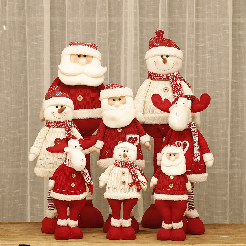 Cistmas Decoration Red Retractable Cistmas Snowman Old Man Doll Doll Decoration Decoration Cistmas Scene yout