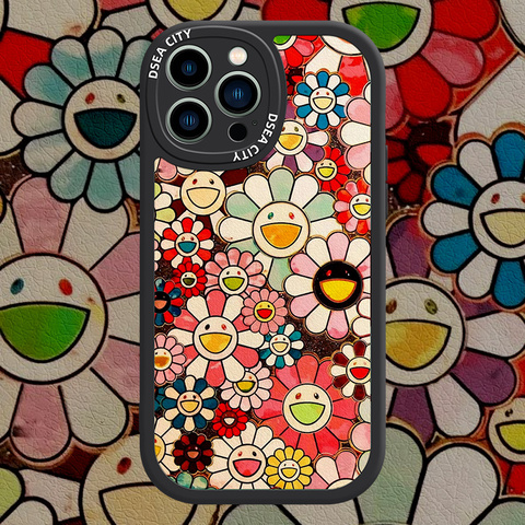 Girls Flower Creative Painted Art Illustration 15, 15 Plus, 15 Pro, 15 Pro Max, 14, 14 Pro, 14 Plus, 14 Pro Max iPhone Case