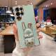 Cute Bunny Rabbit Kickstand Girls Phone Cases Covers Electroplated Silicone TPU