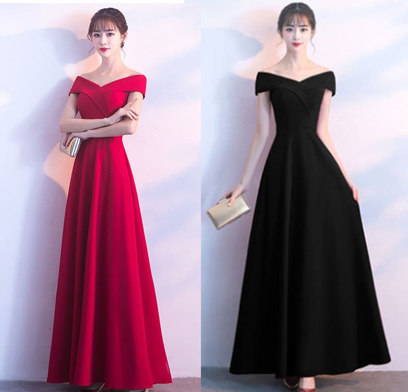 robe de soirée noire jupe femmes 2018 hôte digne atmosphère mot de l'épaule long de banquet plus mince de la réunion annuelle de l'automne de nouvelles robe de soirée noire jupe femmes 2018 hôte digne atmosphère mot de l'épaule long de banquet plus mince de la réunion annuelle de l'automne de nouvelles