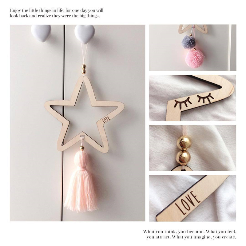Style Star Bead String Tassel Cartoon Hollow out Decoration Wall Hanger_voghion.com
