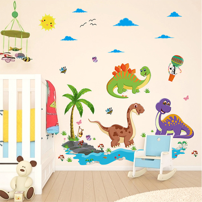 浴室玻璃門兒童臥室卡通貼紙男童女童寶寶房間裝飾遊泳館牆紙貼畫