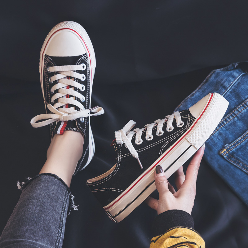 réseau rouge chaussures de toile féminin 2019 chaussures le nouvel étudiant coréen ulzzang conseil chaussures joker en tissu des chaussures de petites chaussures noires réseau rouge chaussures de toile féminin 2019 chaussures le nouvel étudiant coréen ulzzang conseil chaussures joker en tissu des chaussures de petites chaussures noires