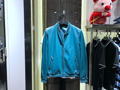 卡西代工品牌原单 男士春秋 湖蓝 绵羊皮 立领青年皮衣